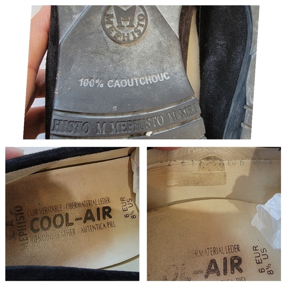 MEPHISTO Cool-Air Women's Comfort Loafers Sz 8.5 Black Suede Leather Slip-On - Picture 10 of 12